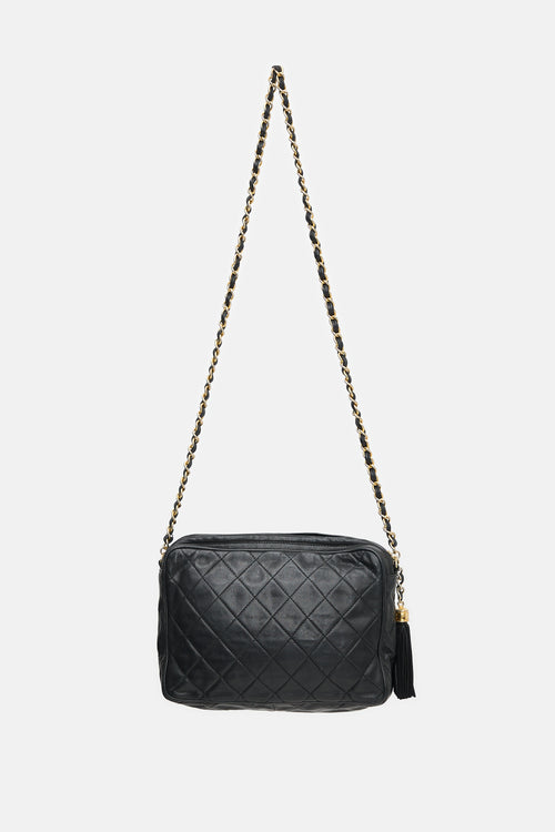 Chanel Vintage Leather Medium Camera Tassel Bag