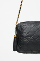 Chanel Vintage Leather Medium Camera Tassel Bag