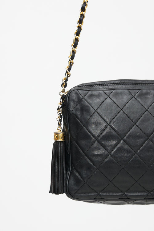 Chanel Vintage Leather Medium Camera Tassel Bag