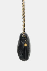 Chanel Vintage Leather Medium Camera Tassel Bag