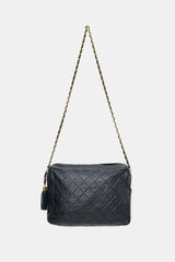 Chanel Vintage Leather Large Camera Tassel Bag