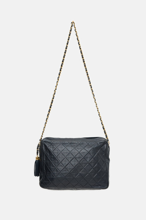 Chanel Vintage Leather Large Camera Tassel Bag