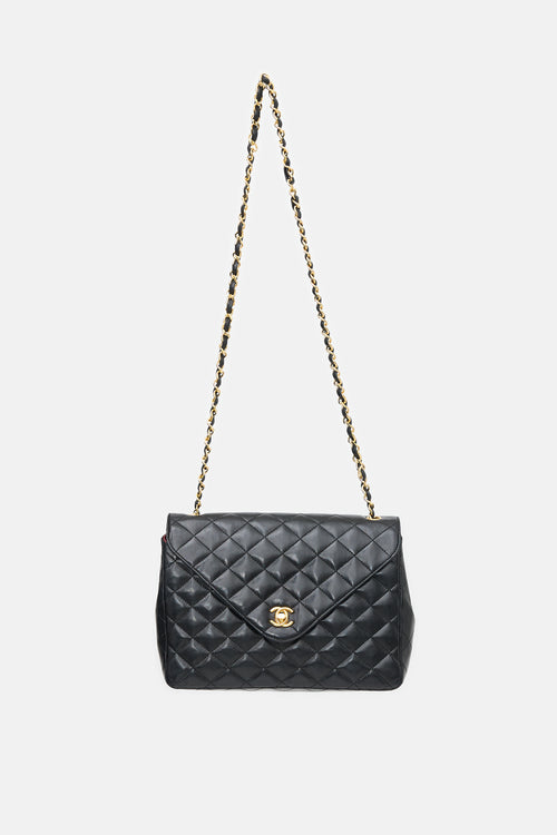 Chanel Vintage Quilted Leather Envelope Flap Bag