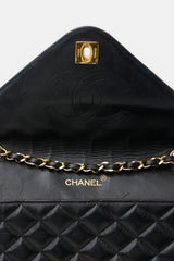 Chanel Vintage Quilted Leather Envelope Flap Bag