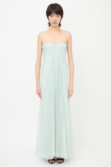 McQueen 2025 Silk Chiffon Draped Dress