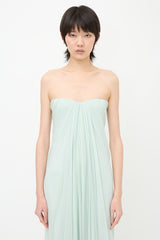 McQueen 2025 Silk Chiffon Draped Dress
