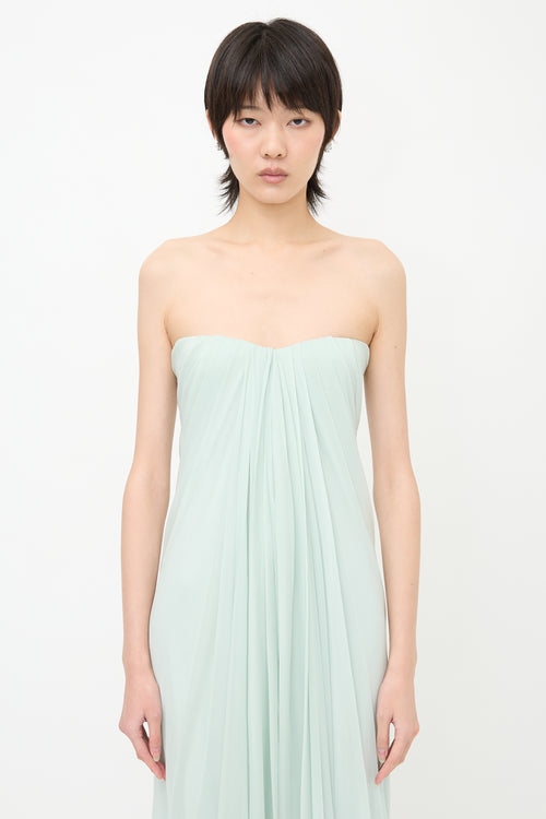 McQueen 2025 Silk Chiffon Draped Dress