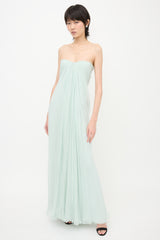 McQueen 2025 Silk Chiffon Draped Dress