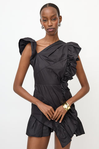Isabel Marant Asymmetrical Ruffled Mini Dress