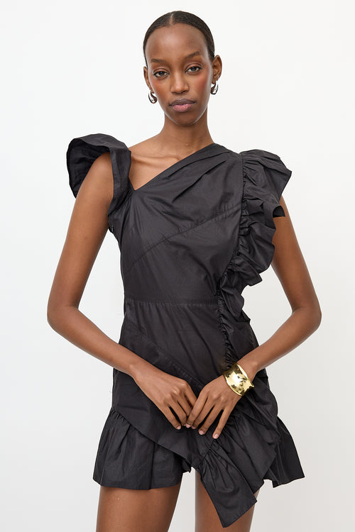 Isabel Marant Asymmetrical Ruffled Mini Dress