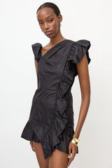 Isabel Marant Asymmetrical Ruffled Mini Dress
