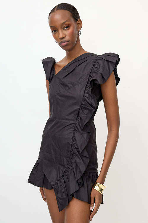 Isabel Marant Asymmetrical Ruffled Mini Dress