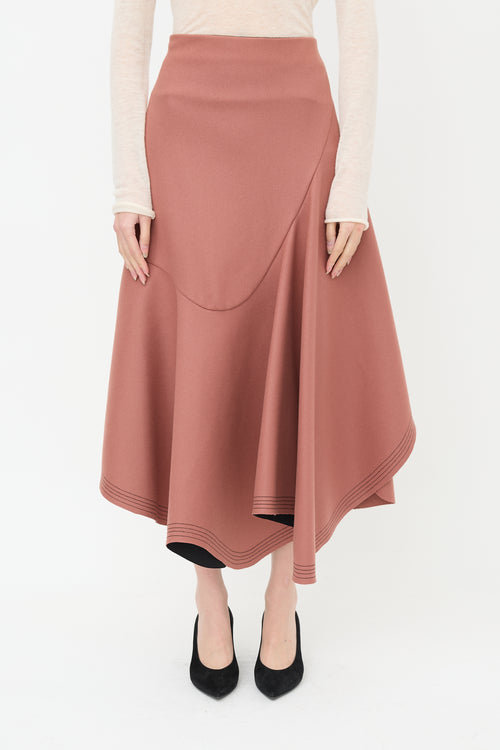 Sportmax Asymmetrical Wool Skirt