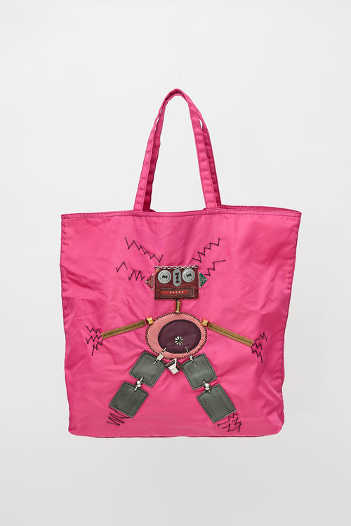 Prada Tessuto Nylon Robot Tote Bag
