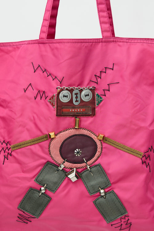 Prada Tessuto Nylon Robot Tote Bag