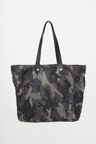 Prada Nylon Printed Tote Bag