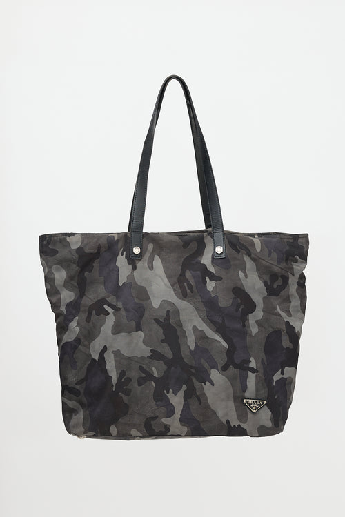 Prada Nylon Printed Tote Bag