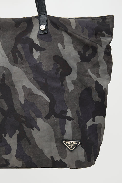 Prada Nylon Printed Tote Bag