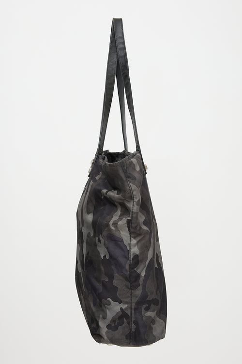 Prada Nylon Printed Tote Bag