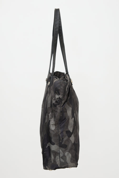 Prada Nylon Printed Tote Bag