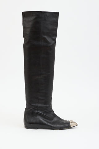 Chanel 2008 Leather CC Boot