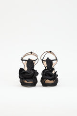 Rene Caovilla Satin Rosette Sandal