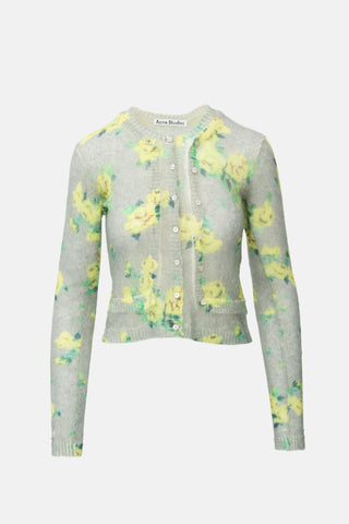 Acne Studios Mohair Floral Cardigan