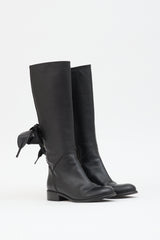 Valentino Leather Lace Up  Boot