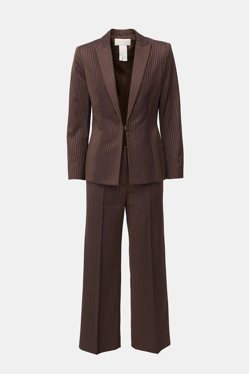 Valentino Striped Jacquard Suit