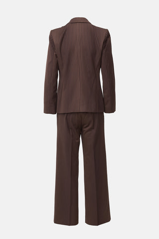 Valentino Striped Jacquard Suit