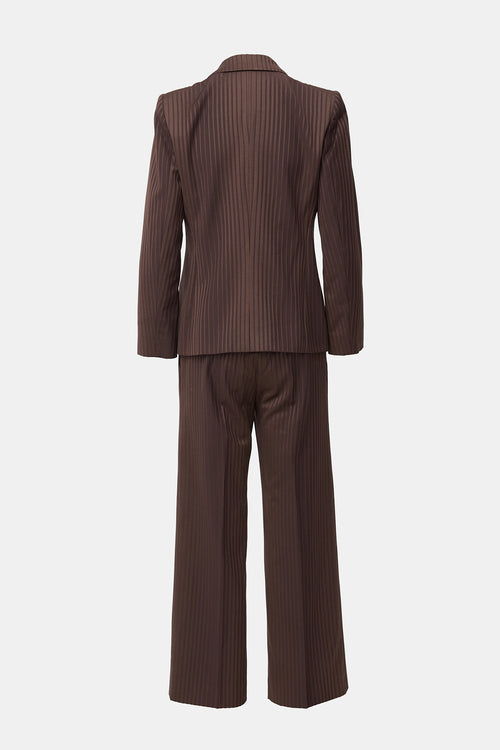 Valentino Striped Jacquard Suit