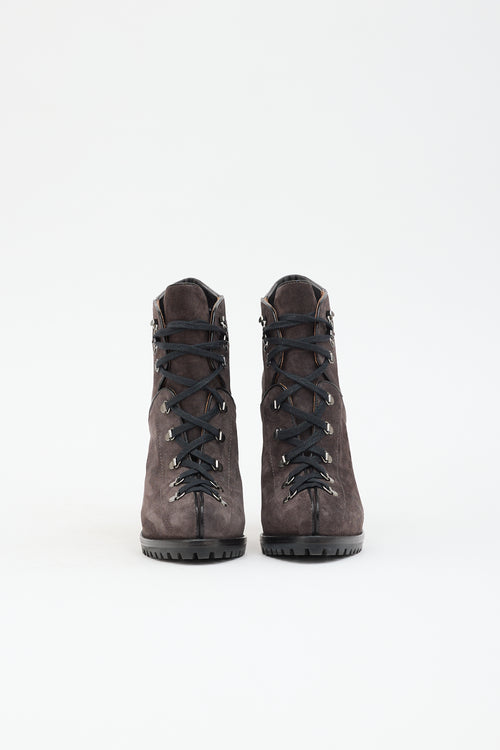 Alaïa Suede Combat Boot