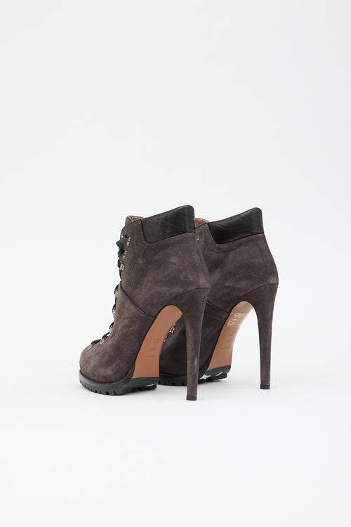 Alaïa Suede Combat Boot
