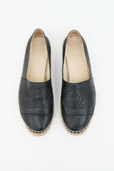 Chanel Leather CC Espadrille  Flat