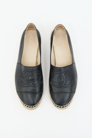 Chanel Leather CC Espadrille  Flat