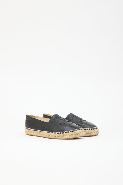 Chanel Leather CC Espadrille  Flat