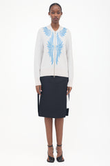 Dries Van Noten Cashmere Jacquard Bomber Cardigan
