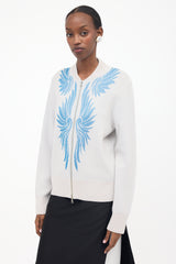 Dries Van Noten Cashmere Jacquard Bomber Cardigan