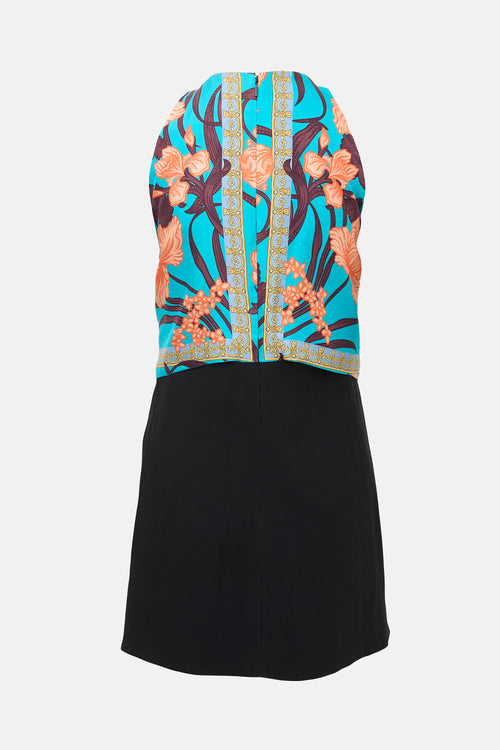 Versace Silk Printed Scarf Mini Dress