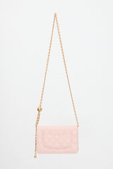 Chanel Leather Pearl Crush Wallet On Chain