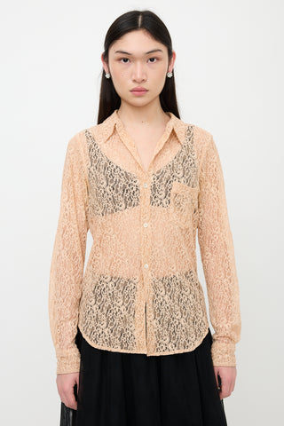 Comme des Garçons Lace Button Up Shirt