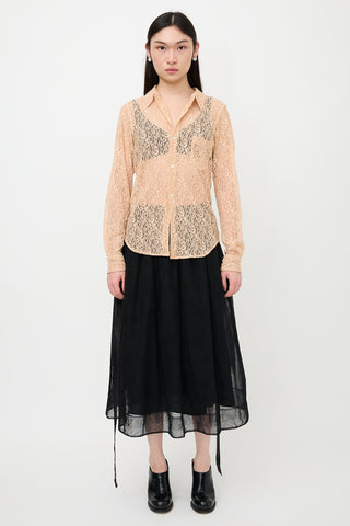 Comme des Garçons Lace Button Up Shirt