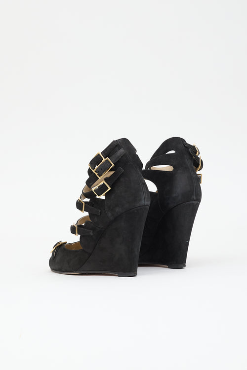 Chloé Suede Wedge Sandal