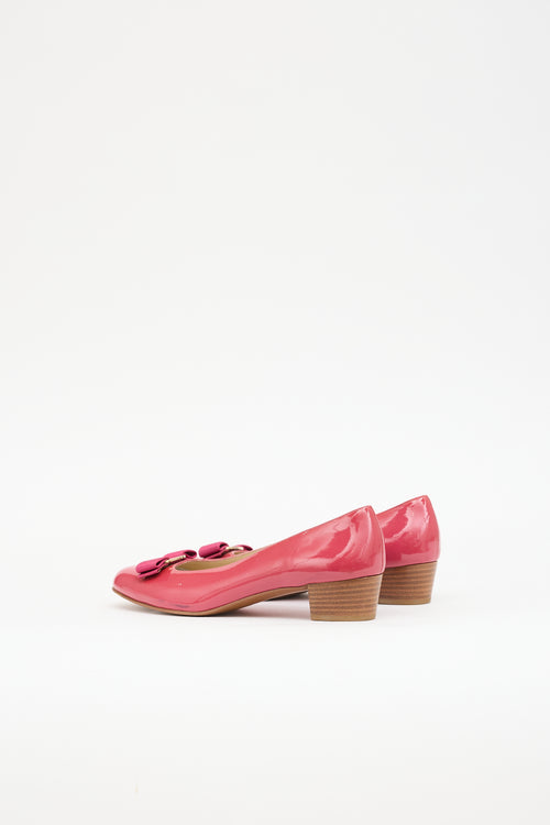 Ferragamo Patent Vara Bow Pump