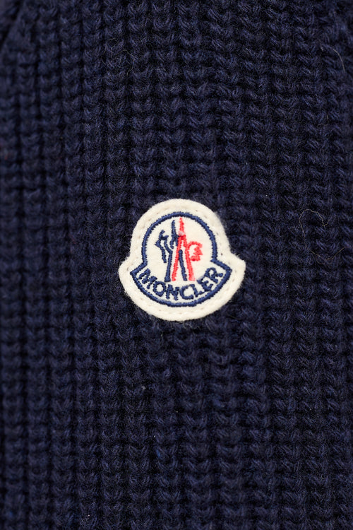 Moncler Wool Padded Zip Up Cardigan