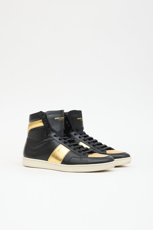 Saint Laurent Leather SL/10H Court Sneaker