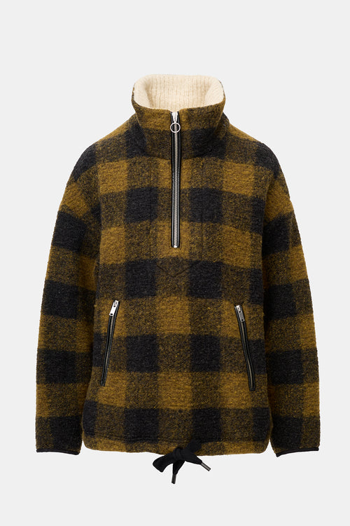 Isabel Marant Étoile Wool Knit Checked Anorak