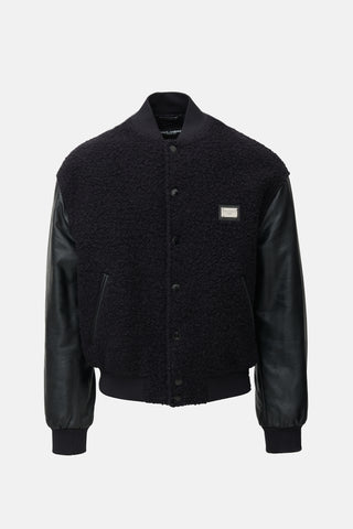 Dolce & Gabbana Wool Bouclé Bomber Jacket