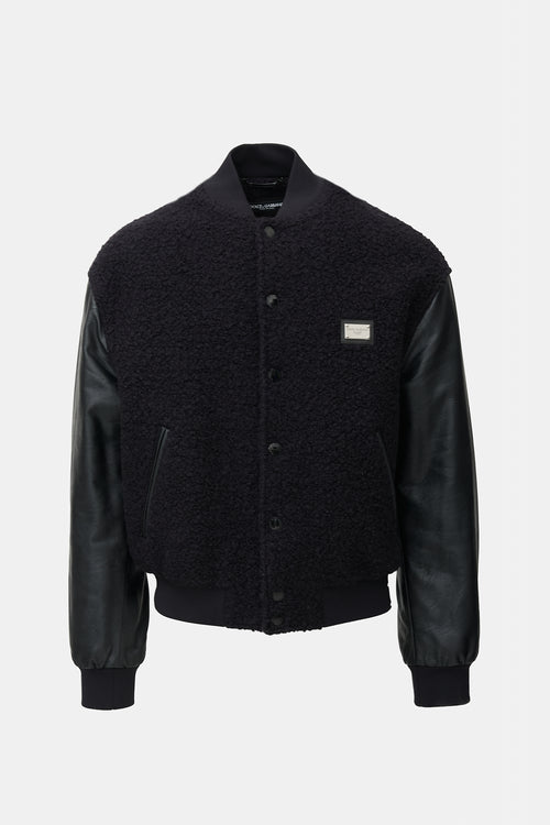 Dolce & Gabbana Wool Bouclé Bomber Jacket