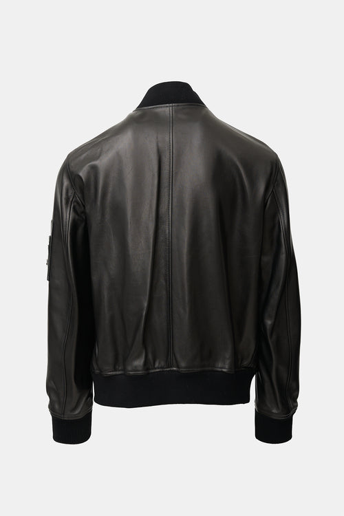 Versace Leather Bomber Jacket